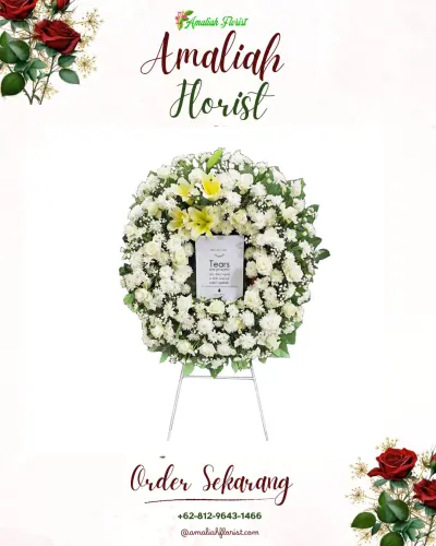 Krans Bunga Duka Cita di Banyumanik
